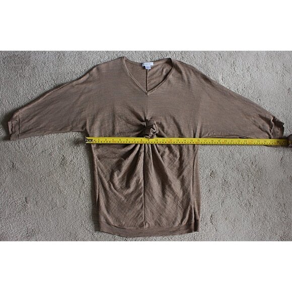 Garnet Hill - Dolman Sleeve, Knot Front Merino Pullover - Medium - Picture 6 of 8